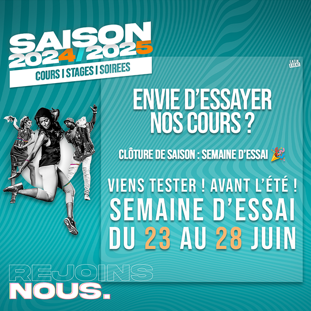 Viens tester nos cours avant la pause estivale. Inscris-toi dès maintenant, les places sont limitées !
